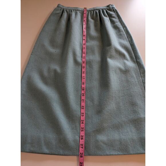 Pendleton Skirt Blazer Suit Vintage 80s Virgin Wool Career Blue Size 8 FLAWED - Picture 12 of 14